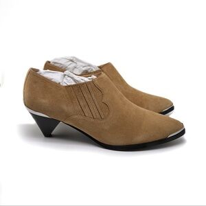 Joie Baler Suede Ankle Booties Camel Size 6.5
